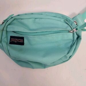 Jansport Green Fanny Pack Belt Hip Waist Bag Adjustable Durable Vacation Q0302